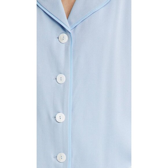 NWT $320 SLEEPER CORNFLOWER BLUE OSTRICH TRIM PARTY PAJAMA SET SIZE XS SOLD OUT! - Picture 6 of 14